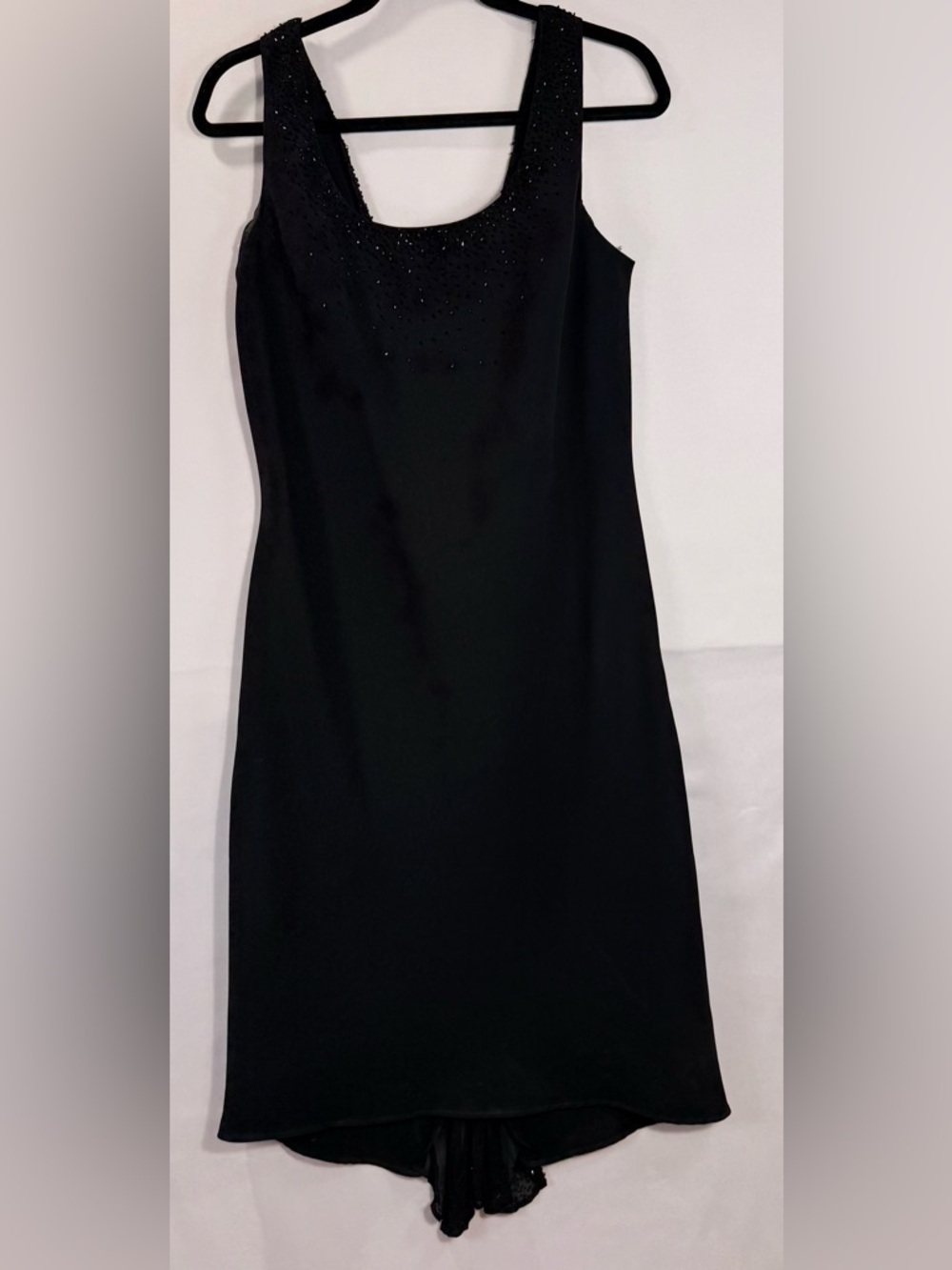 Studio I Black Strapless Beaded Cocktail Dress